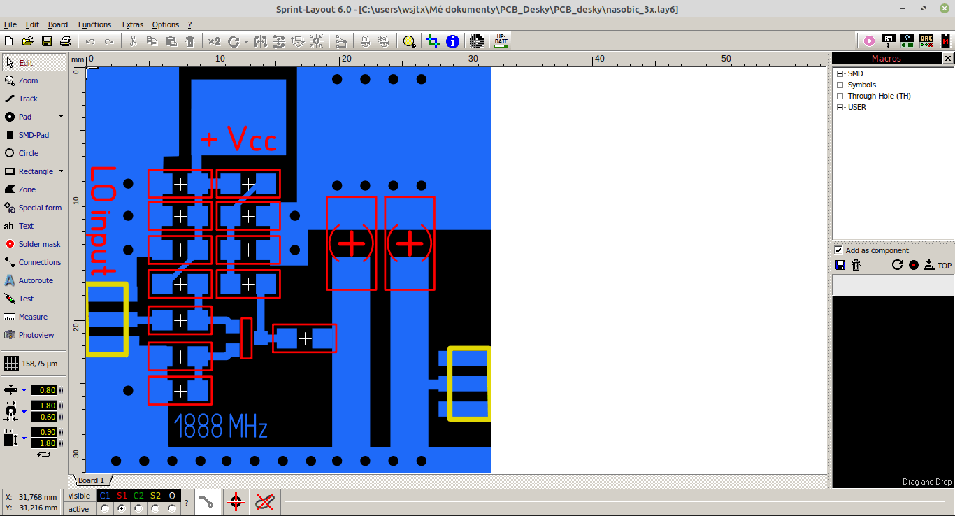 Návrh PCB desky Sprint-Layout